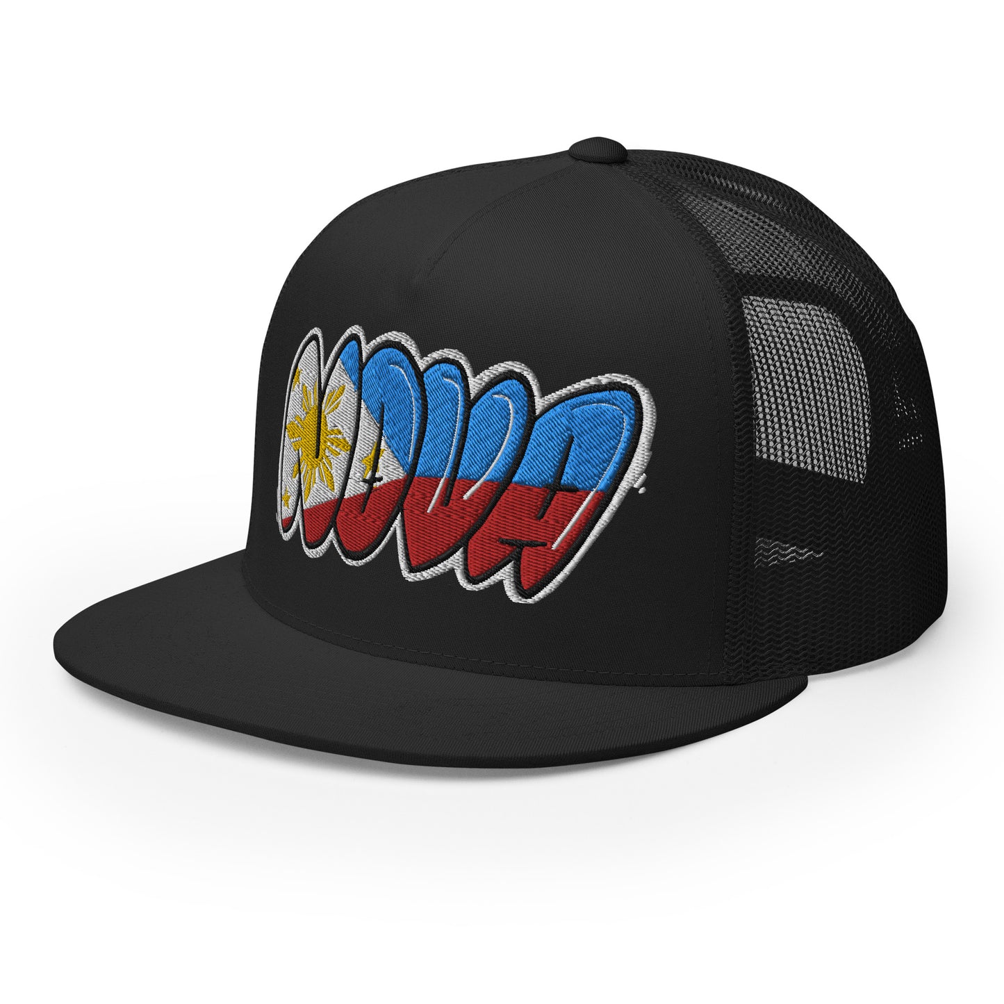 NOVA Filipino Filipina Tag Throwup Trucker Cap