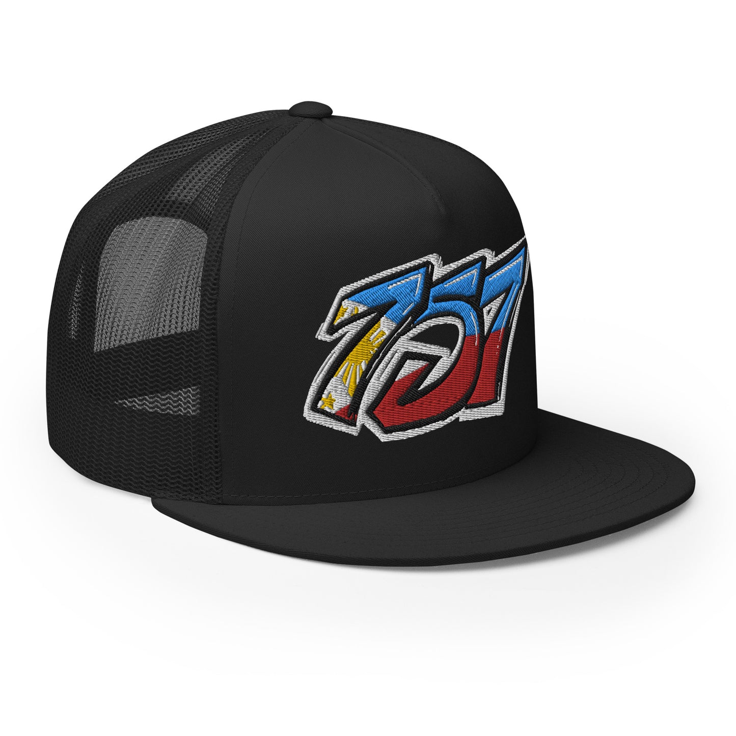 757 Filipino Filipina Tag Throwup Trucker Cap