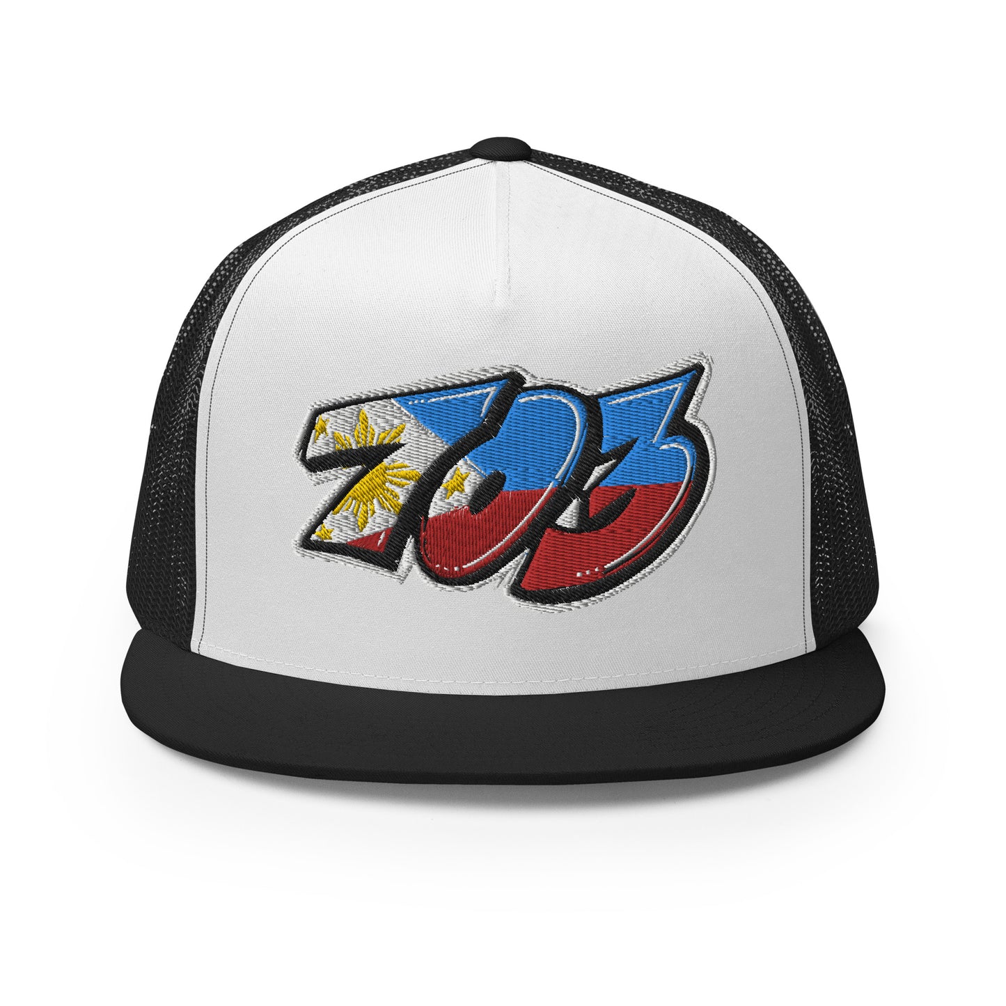 703 VA Filipino Filipina Tag Throwup Trucker Cap