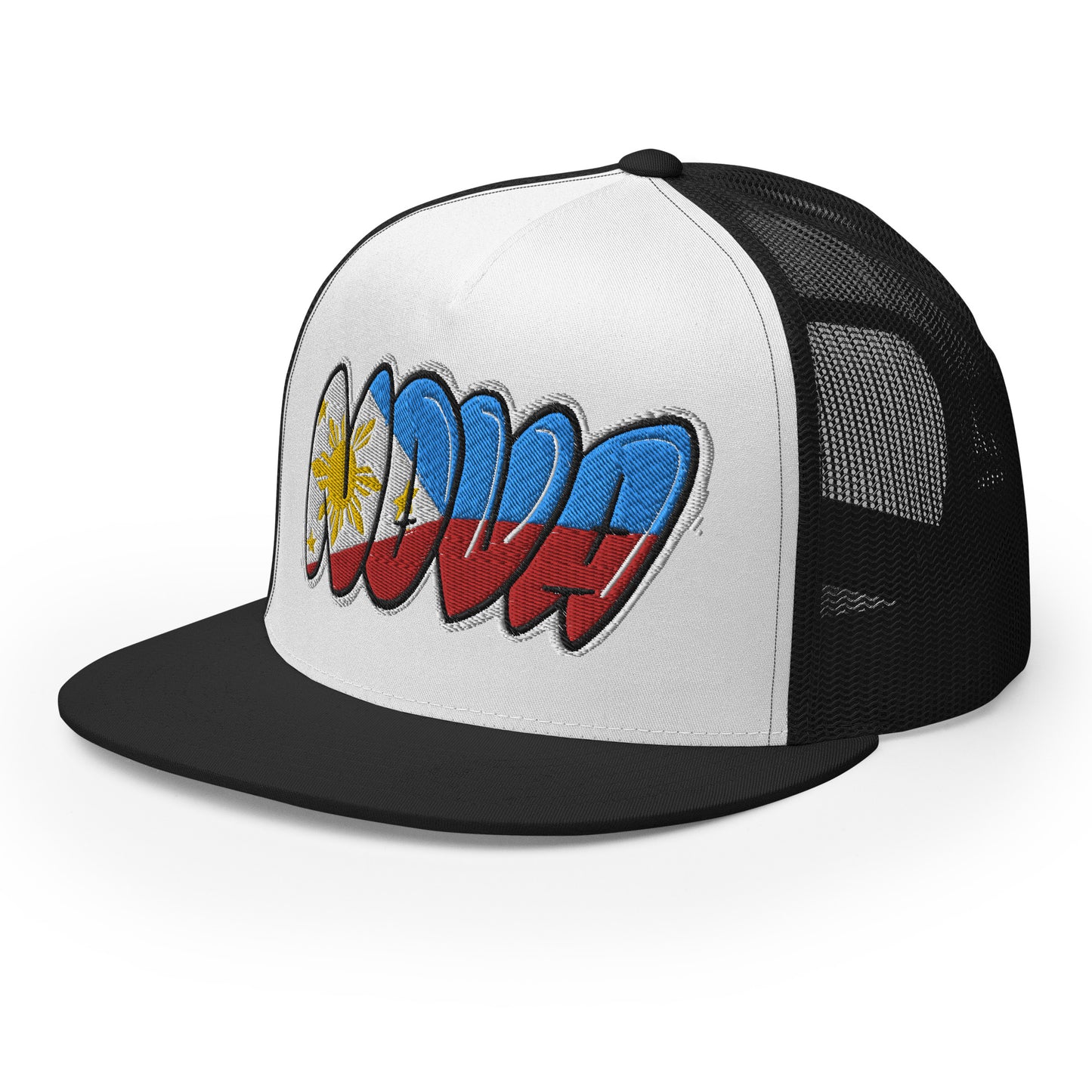 NOVA Filipino Filipina Tag Throwup Trucker Cap