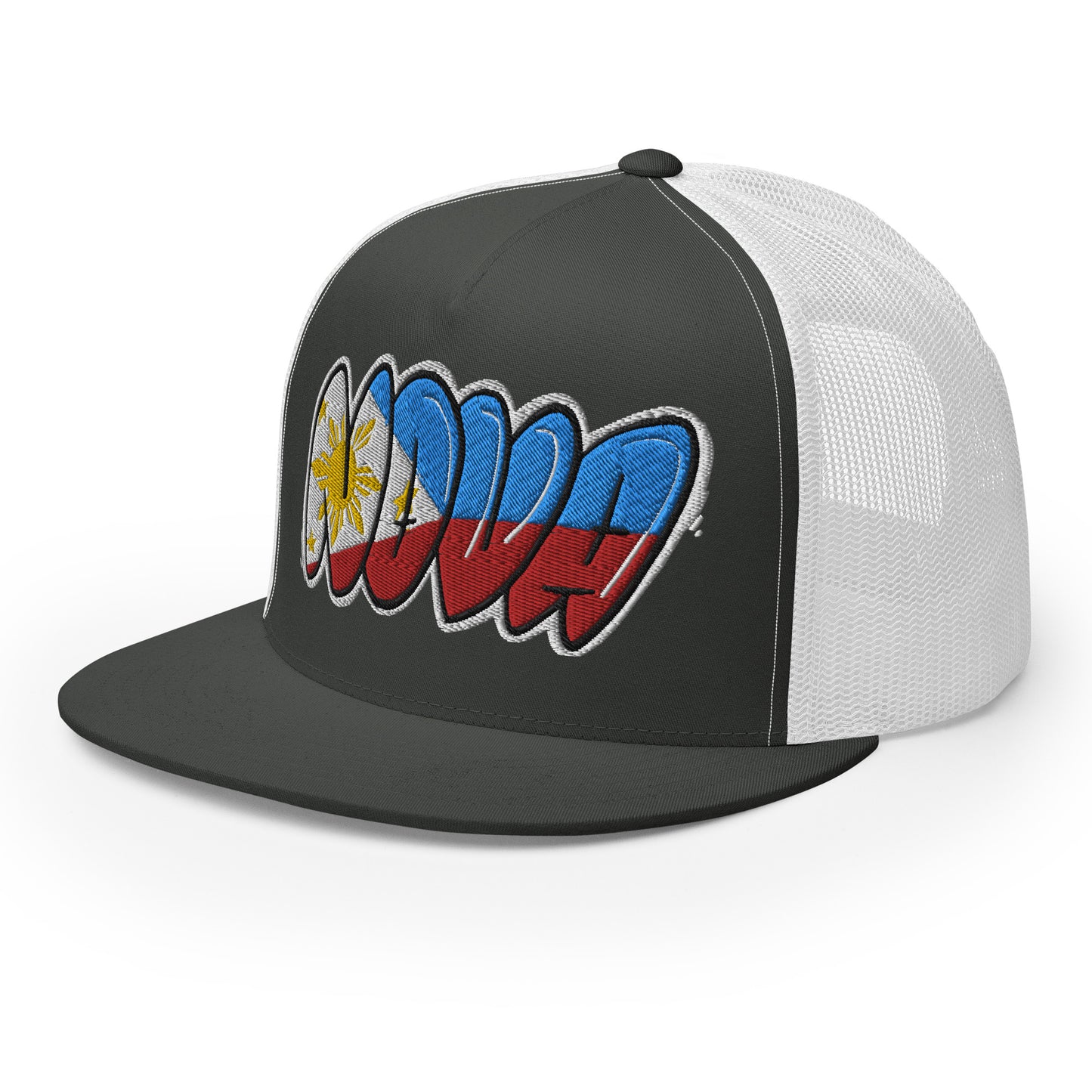 NOVA Filipino Filipina Tag Throwup Trucker Cap