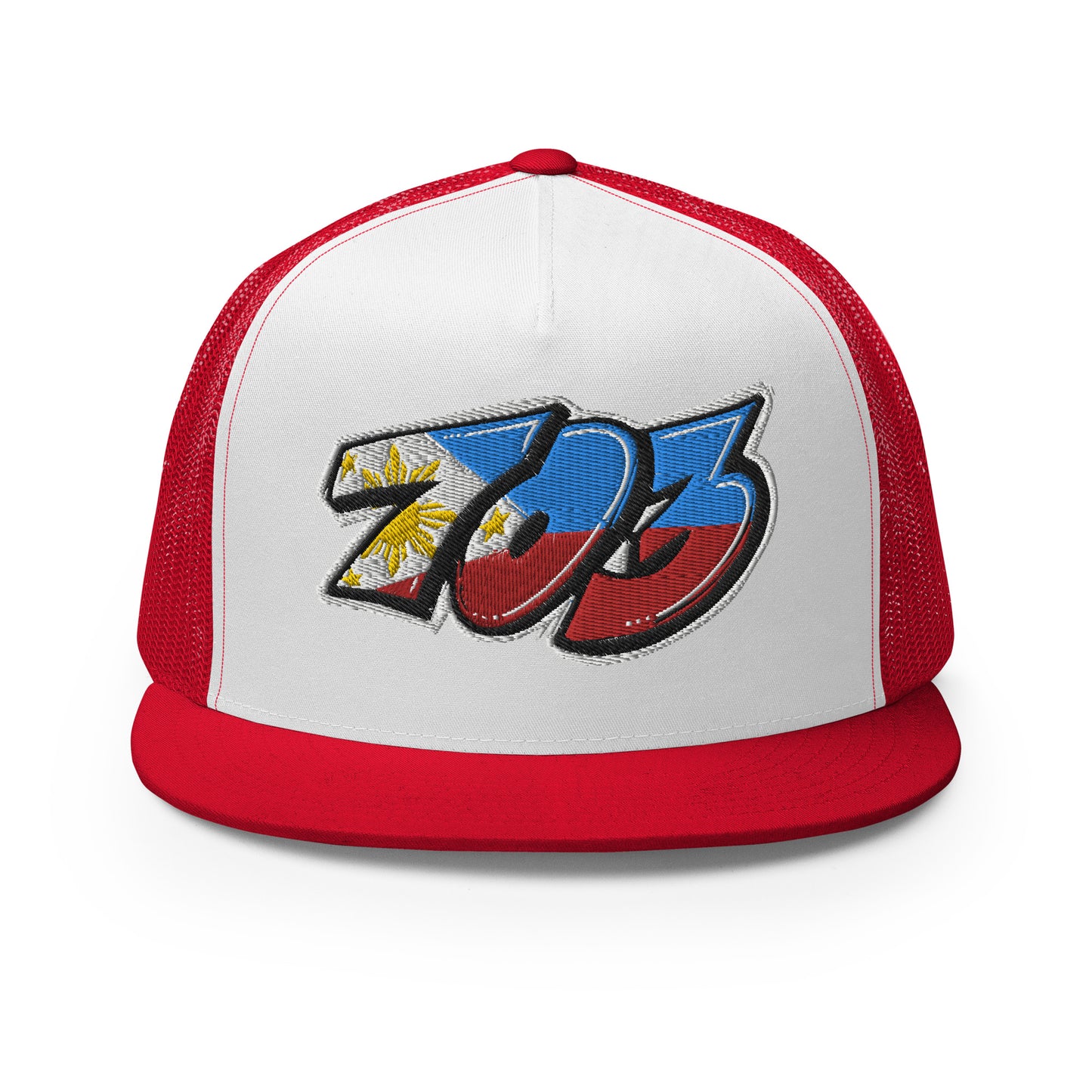 703 VA Filipino Filipina Tag Throwup Trucker Cap