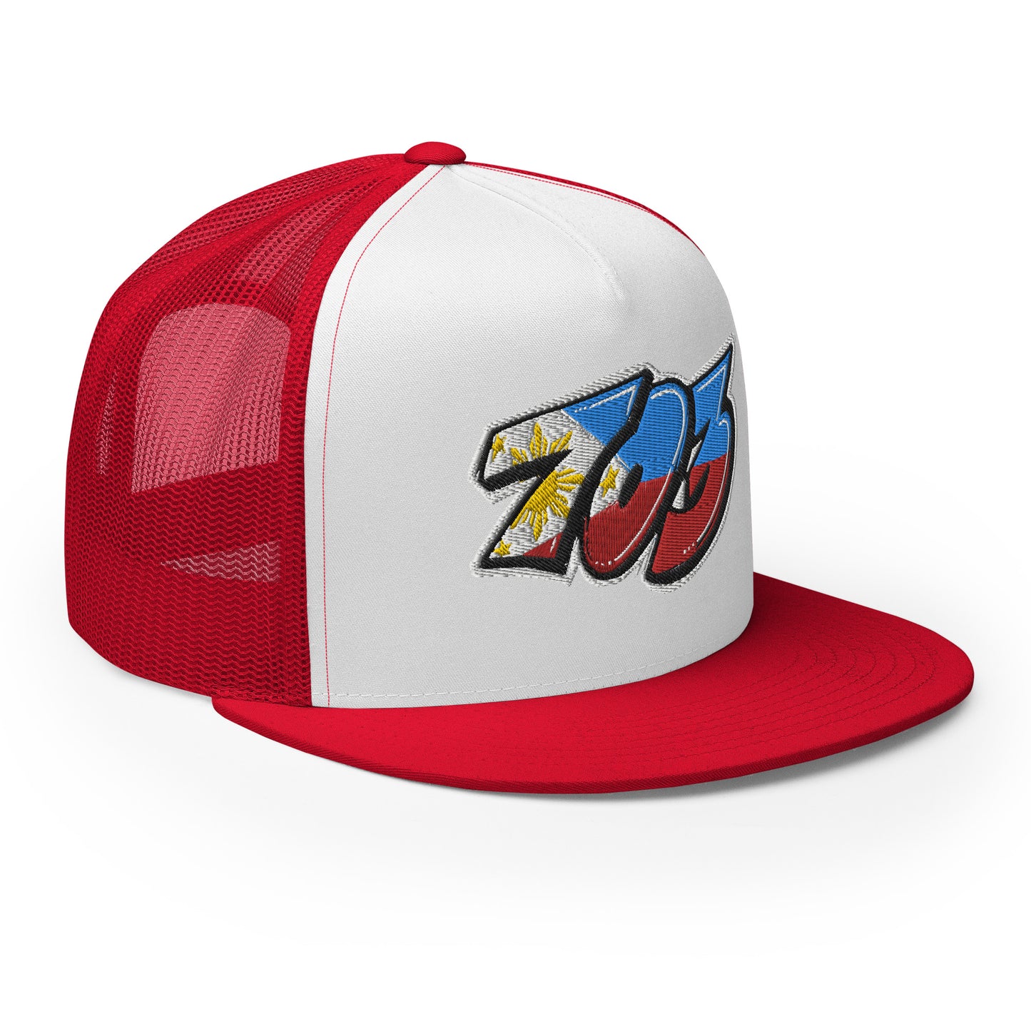 703 VA Filipino Filipina Tag Throwup Trucker Cap