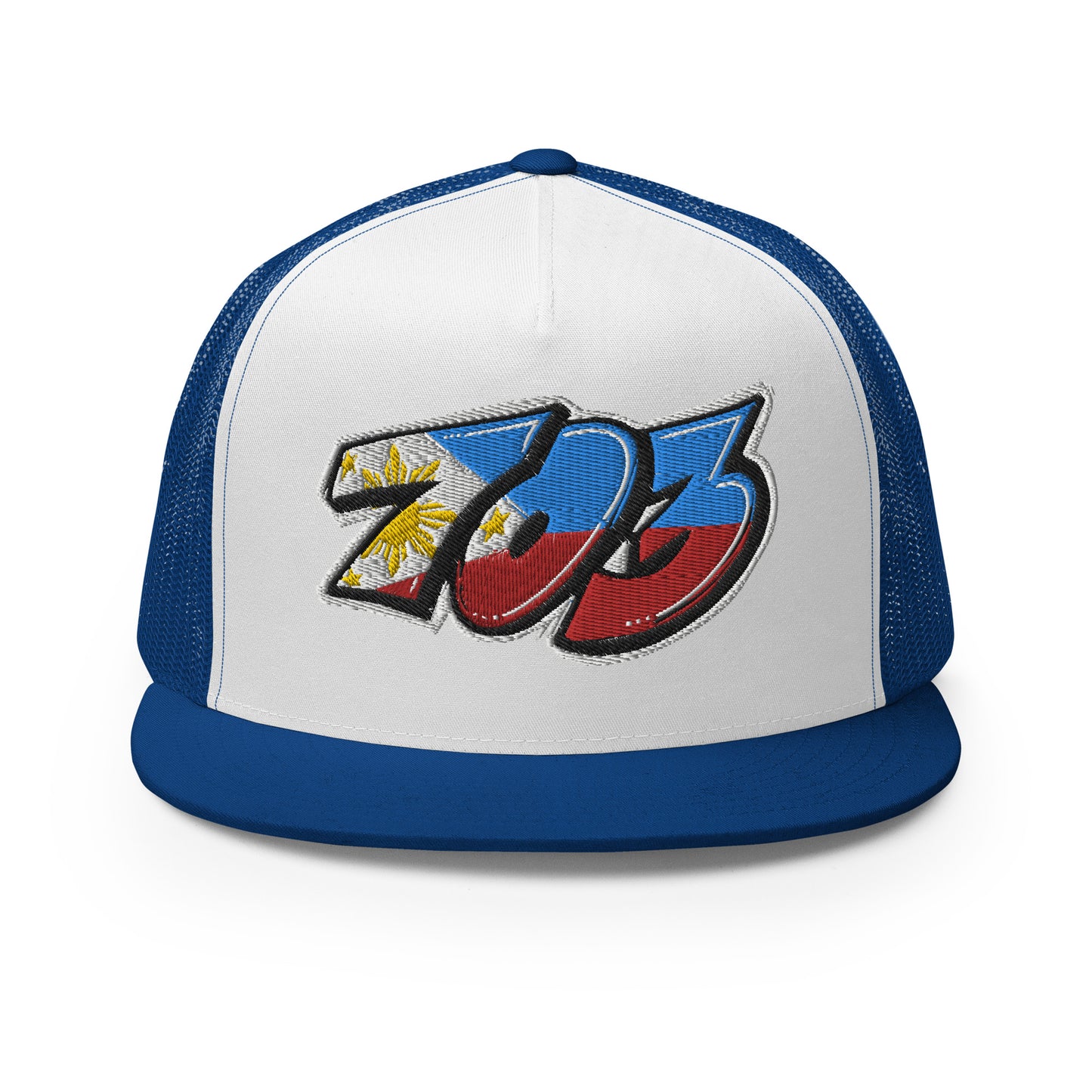 703 VA Filipino Filipina Tag Throwup Trucker Cap