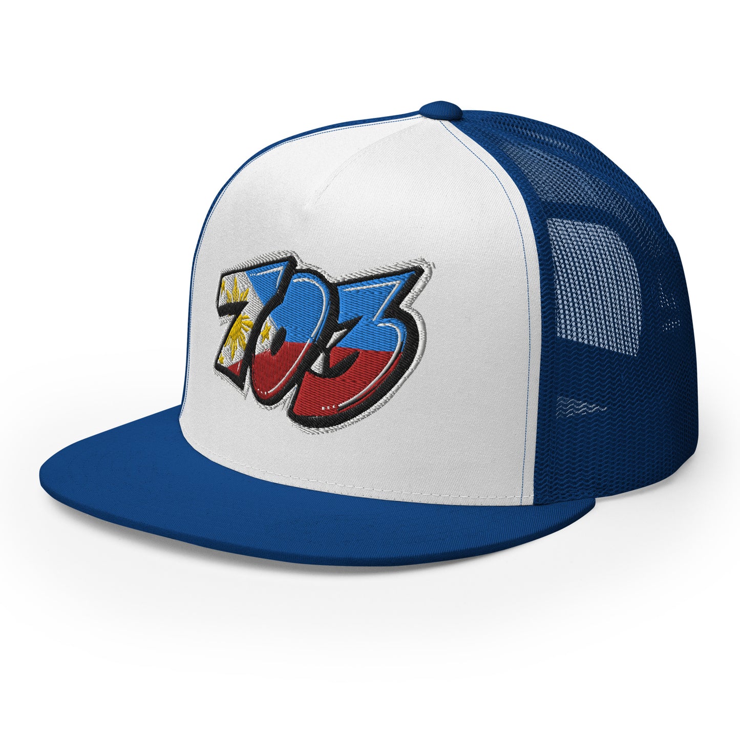 703 VA Filipino Filipina Tag Throwup Trucker Cap