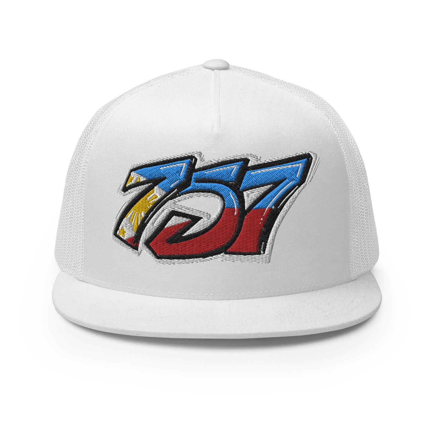 757 Filipino Filipina Tag Throwup Trucker Cap