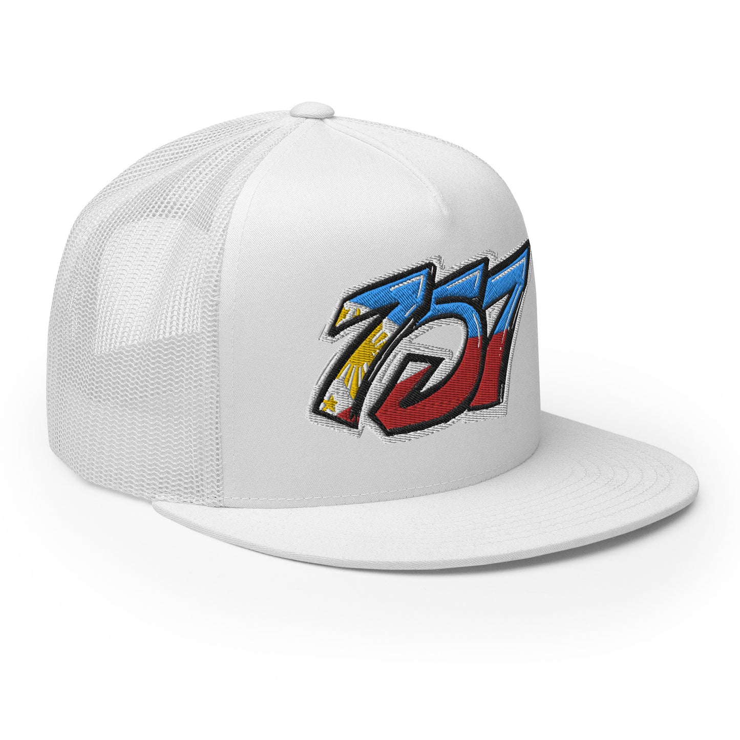 757 Filipino Filipina Tag Throwup Trucker Cap